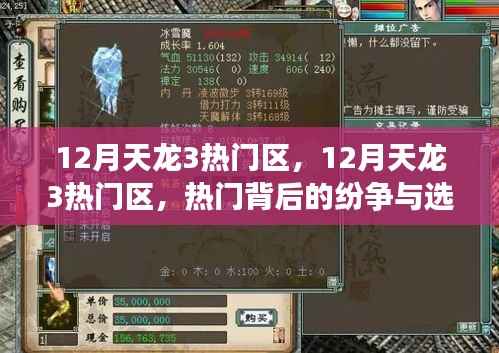 揭秘12月天龙3热门区背后的纷争与选择