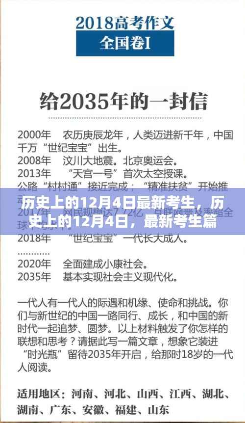探寻特殊日子印记,历史上的12月4日与最新考生篇章揭秘