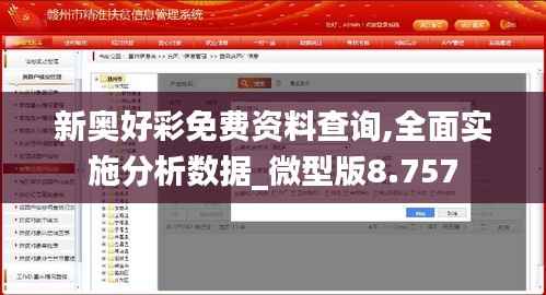 新奥好彩免费资料查询,全面实施分析数据_微型版8.757