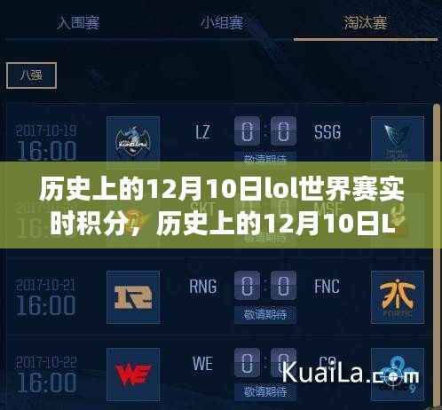 回顾历史上的电竞盛宴,LOL世界赛在12月10日的实时积分解析与回顾