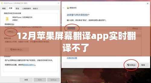 苹果屏幕翻译app实时翻译故障解析