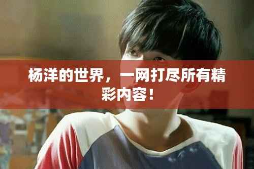 杨洋的世界,一网打尽所有精彩内容!